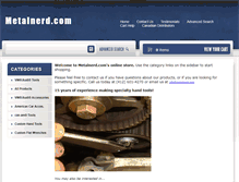Tablet Screenshot of metalnerd.com